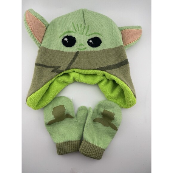 Star Wars Baby Yoda Kids Hat and mittens Size 2-5T - Picture 1 of 4